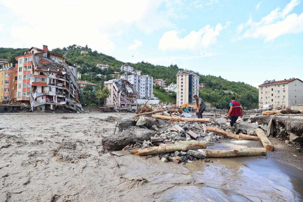 Sel felaketinin bıraktığı hasar havadan görüntülendi! İşte Kastamonu Bozkurt'tan fotoğraflar... 36