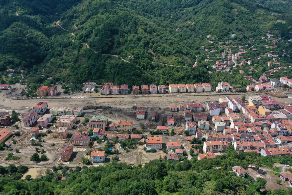 Sel felaketinin bıraktığı hasar havadan görüntülendi! İşte Kastamonu Bozkurt'tan fotoğraflar... 6