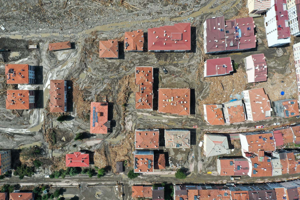 Sel felaketinin bıraktığı hasar havadan görüntülendi! İşte Kastamonu Bozkurt'tan fotoğraflar... 8