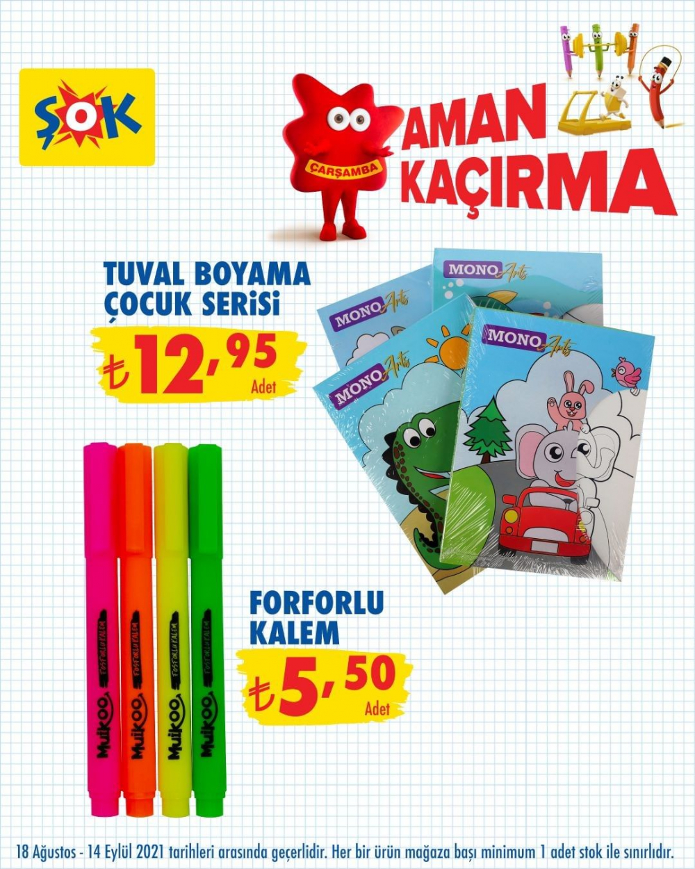 ŞOK 13 Eylül 2021 aktüel ürünler kataloğu | Okula hazırlık ürünleri indirimli fiyata ŞOK'ta 12