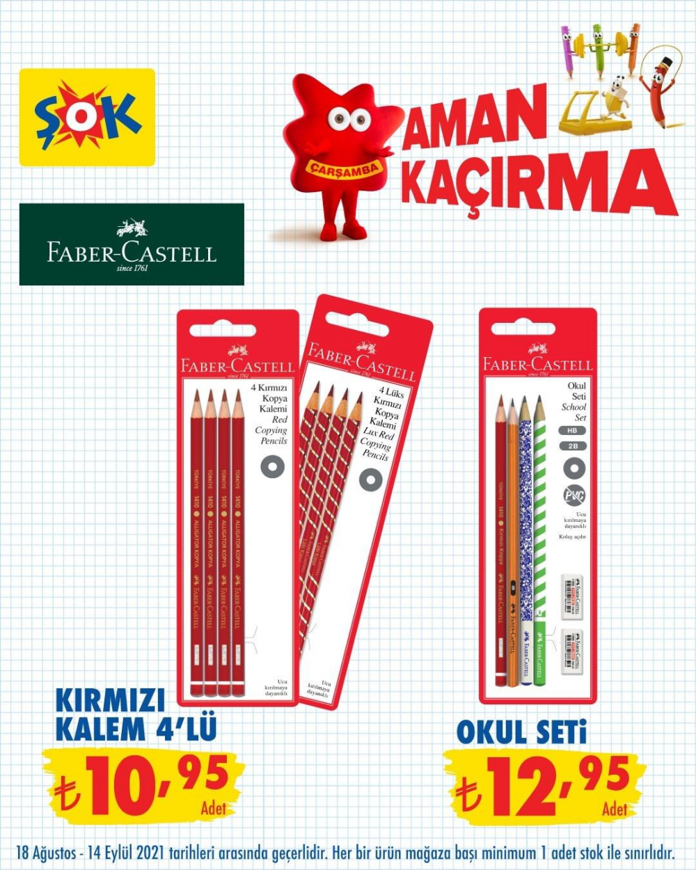 ŞOK 13 Eylül 2021 aktüel ürünler kataloğu | Okula hazırlık ürünleri indirimli fiyata ŞOK'ta 13