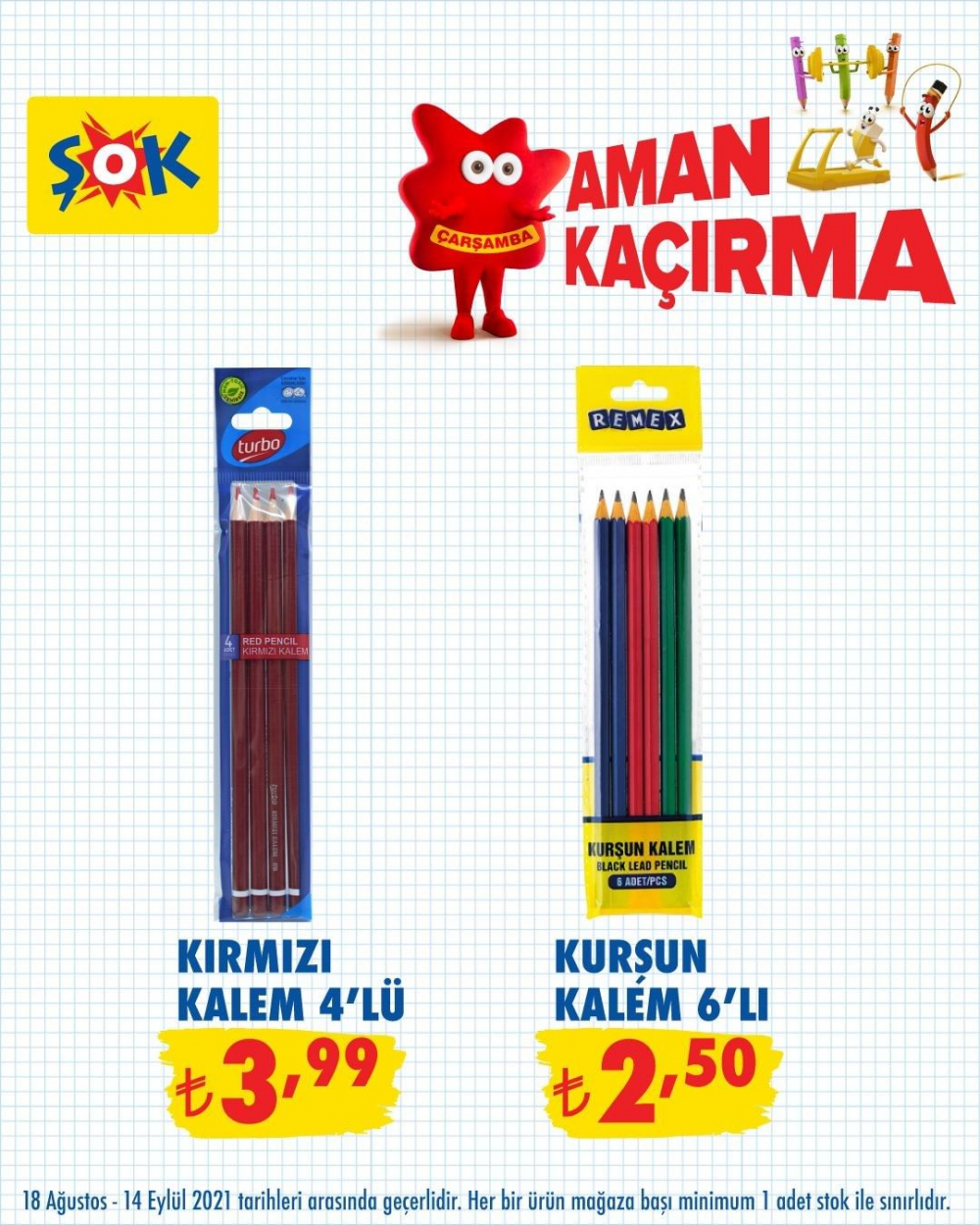 ŞOK 13 Eylül 2021 aktüel ürünler kataloğu | Okula hazırlık ürünleri indirimli fiyata ŞOK'ta 29