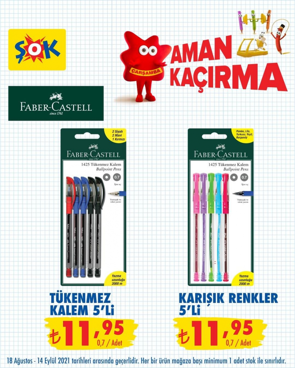 ŞOK 13 Eylül 2021 aktüel ürünler kataloğu | Okula hazırlık ürünleri indirimli fiyata ŞOK'ta 30