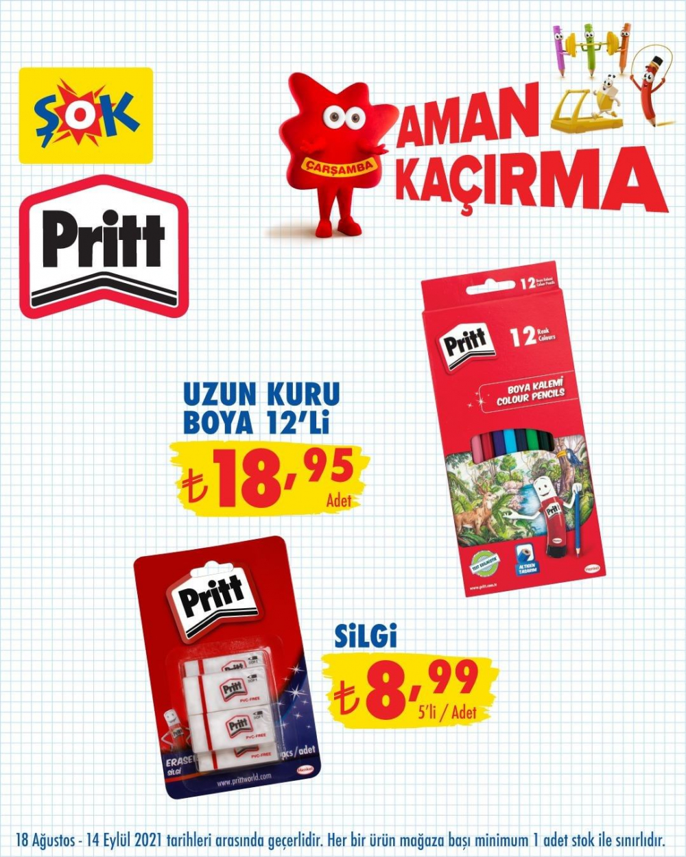 ŞOK 13 Eylül 2021 aktüel ürünler kataloğu | Okula hazırlık ürünleri indirimli fiyata ŞOK'ta 33