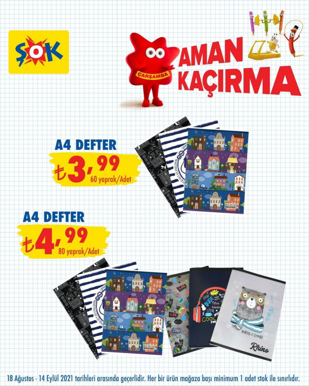 ŞOK 13 Eylül 2021 aktüel ürünler kataloğu | Okula hazırlık ürünleri indirimli fiyata ŞOK'ta 44