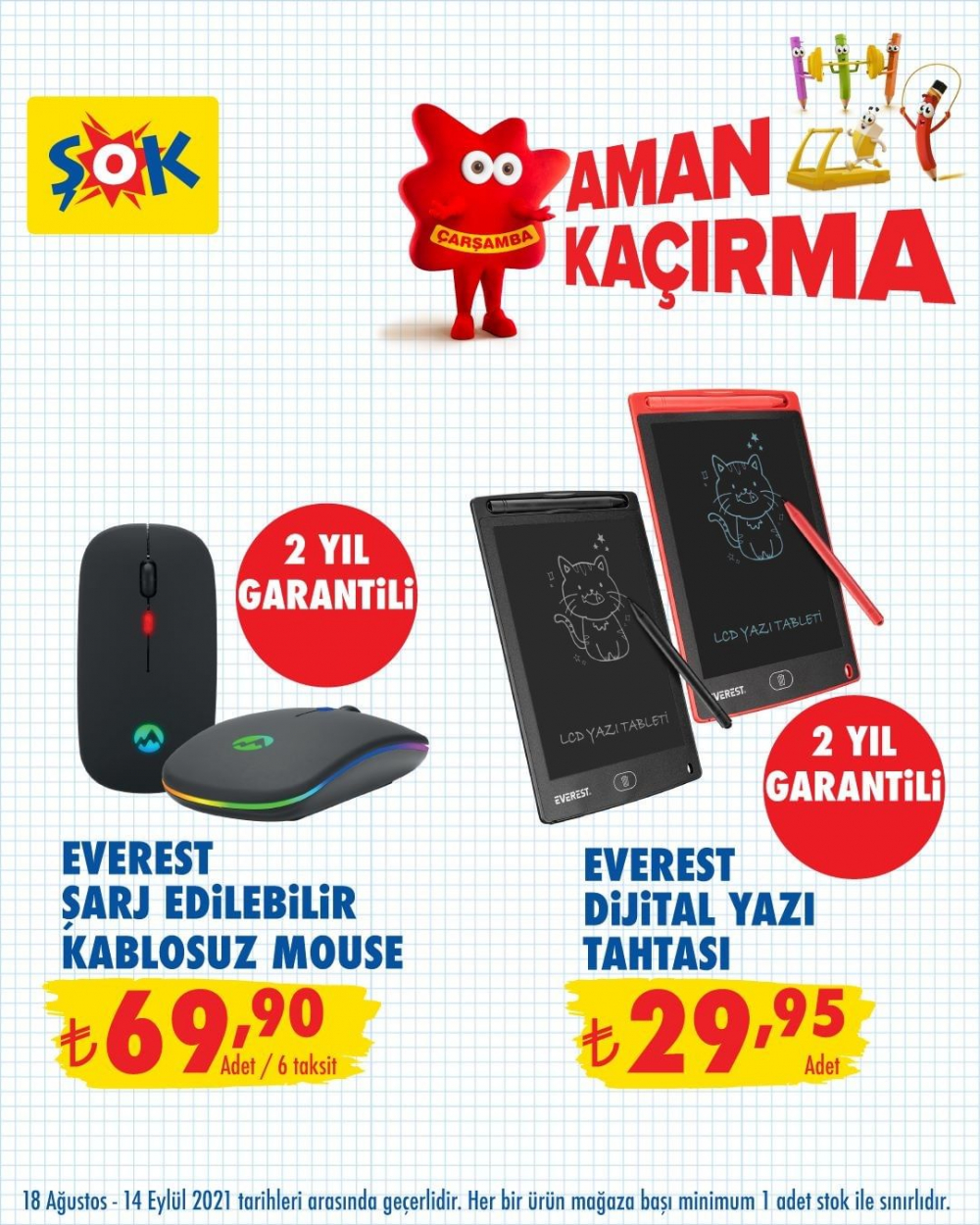 ŞOK 13 Eylül 2021 aktüel ürünler kataloğu | Okula hazırlık ürünleri indirimli fiyata ŞOK'ta 53