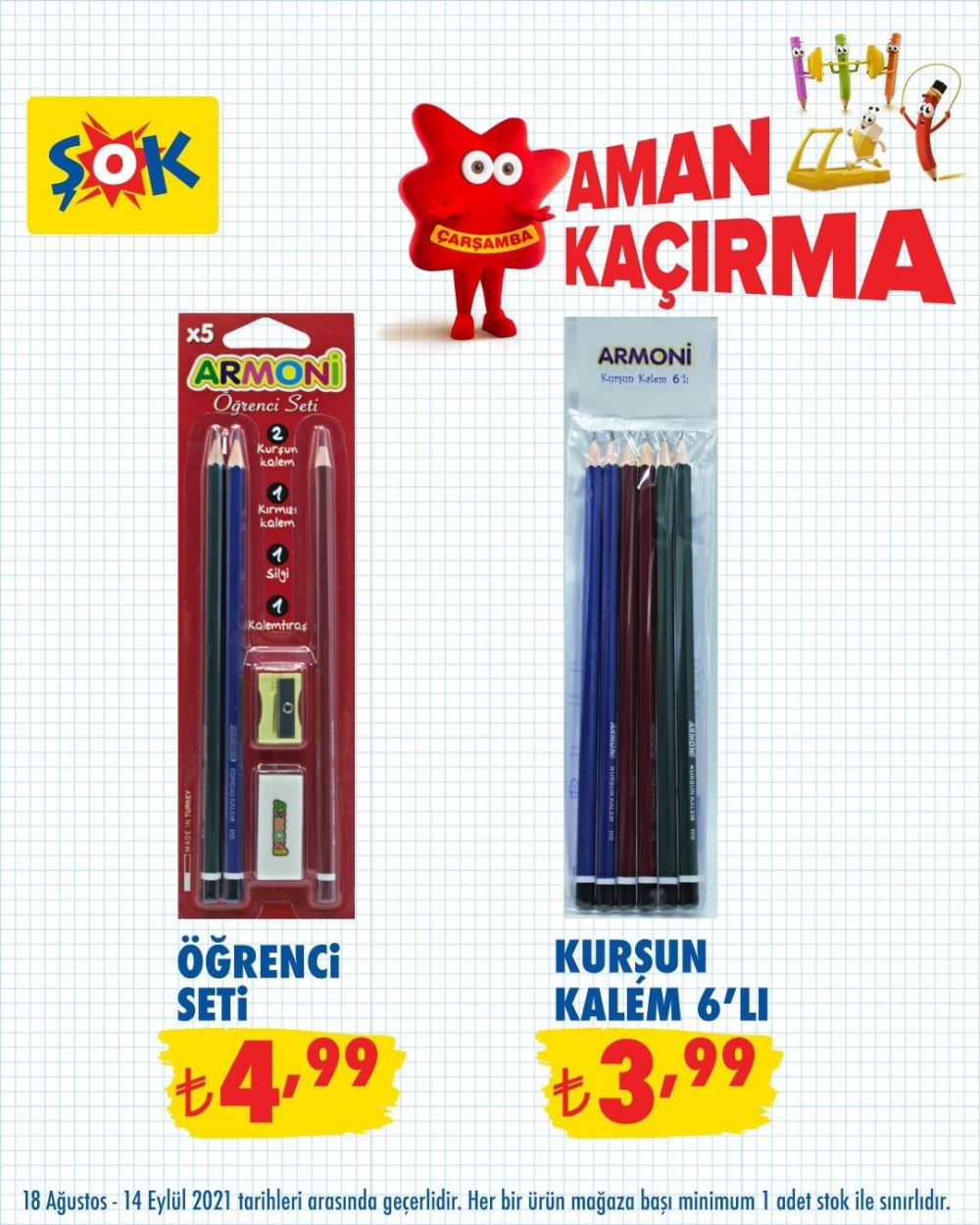 ŞOK 13 Eylül 2021 aktüel ürünler kataloğu | Okula hazırlık ürünleri indirimli fiyata ŞOK'ta 55