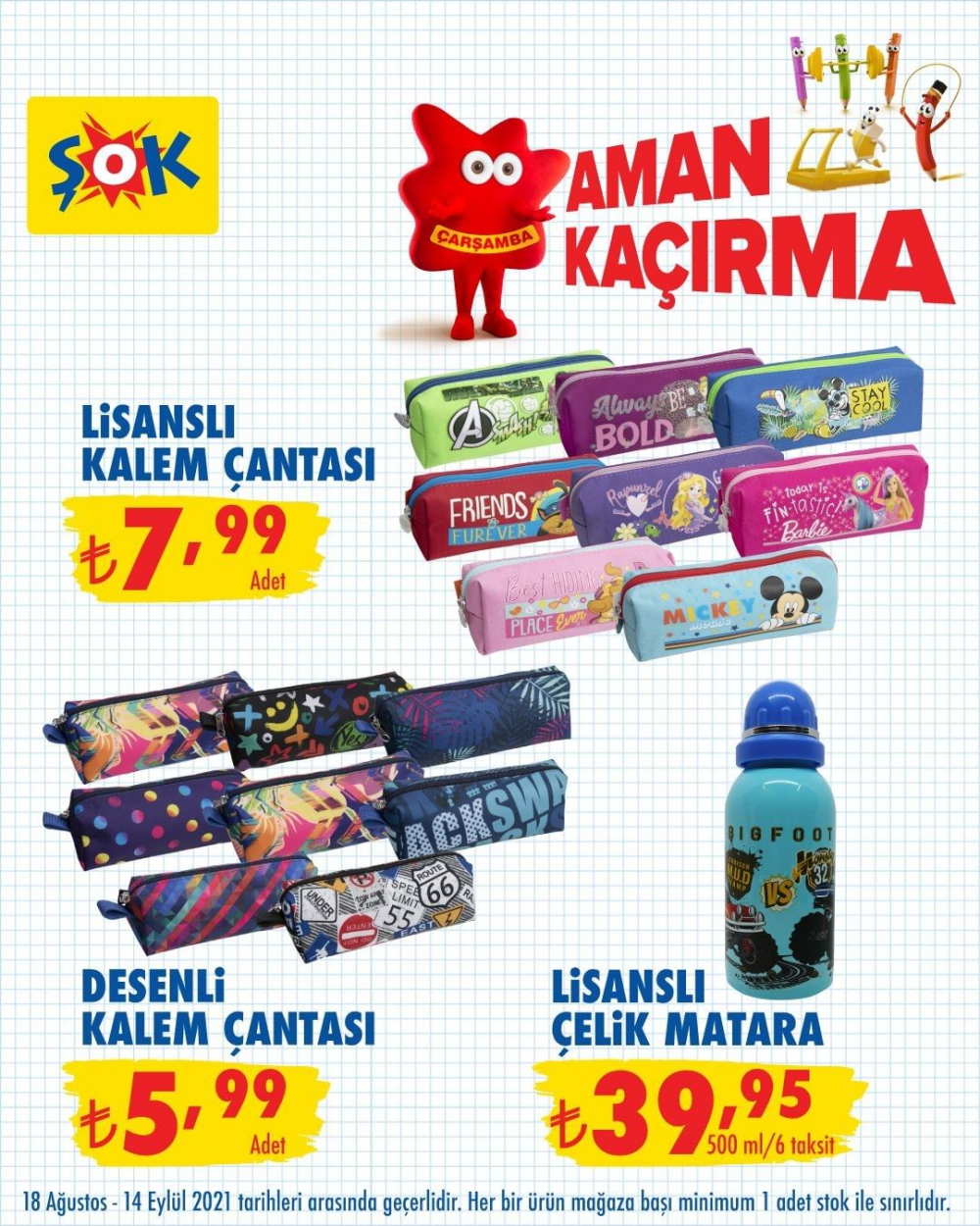 ŞOK 13 Eylül 2021 aktüel ürünler kataloğu | Okula hazırlık ürünleri indirimli fiyata ŞOK'ta 8