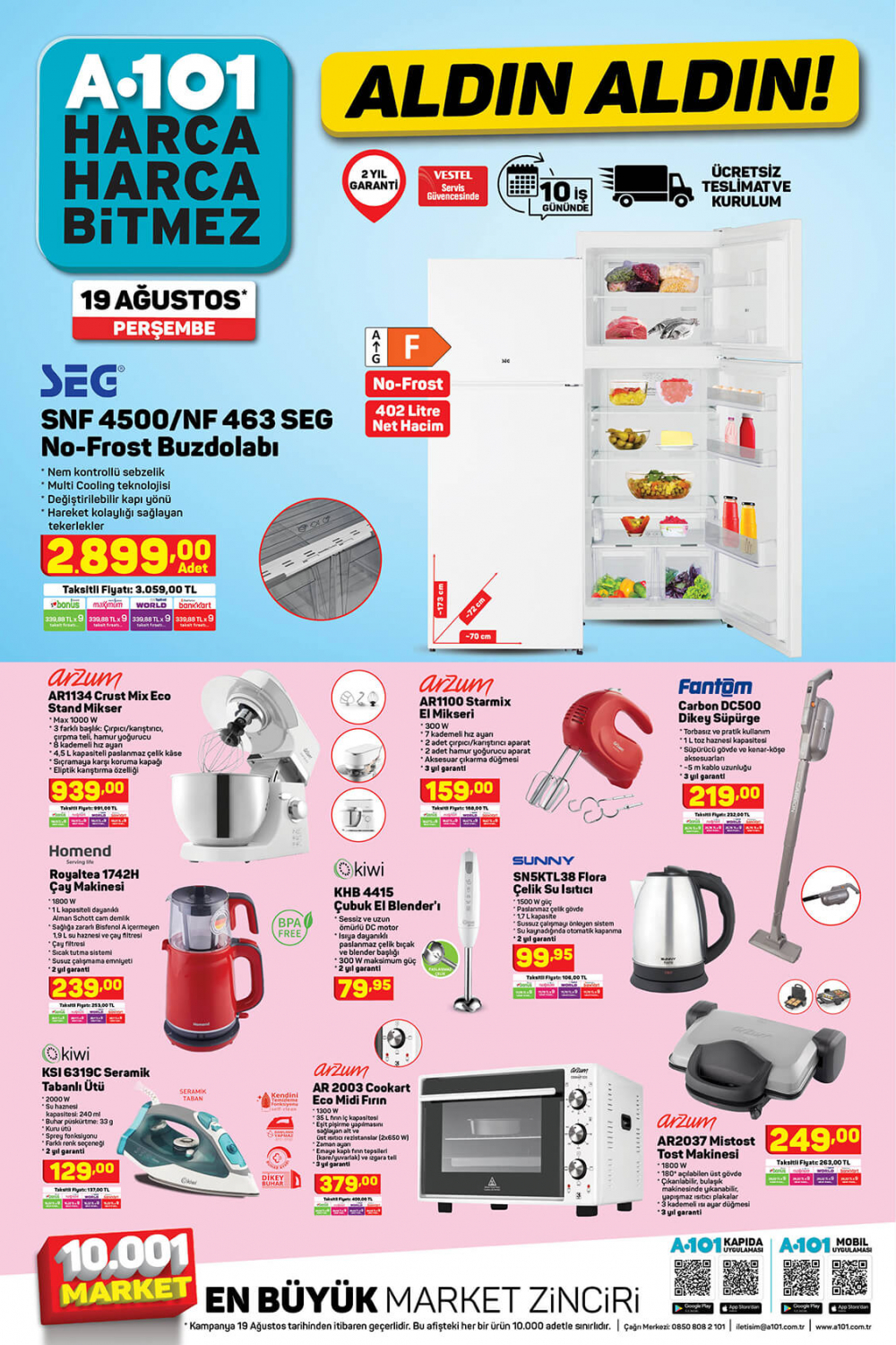 20 Ağustos A101 kataloğu | Büyük ve küçük  teknolojik aletler en uygun fiyatlarla A101'de! 6