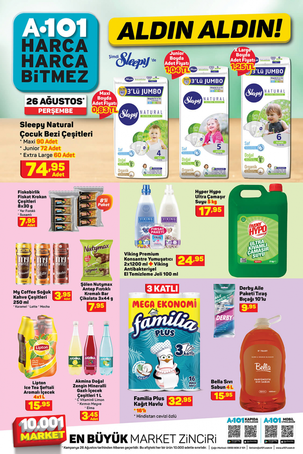 27 Ağustos A101 kataloğu | Büyük ve küçük teknolojik aletler, okul araç ve gereçleri, ev aletleri en uygun fiyatlarla A101'de! 2