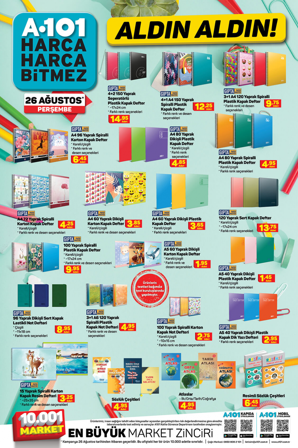 27 Ağustos A101 kataloğu | Büyük ve küçük teknolojik aletler, okul araç ve gereçleri, ev aletleri en uygun fiyatlarla A101'de! 4