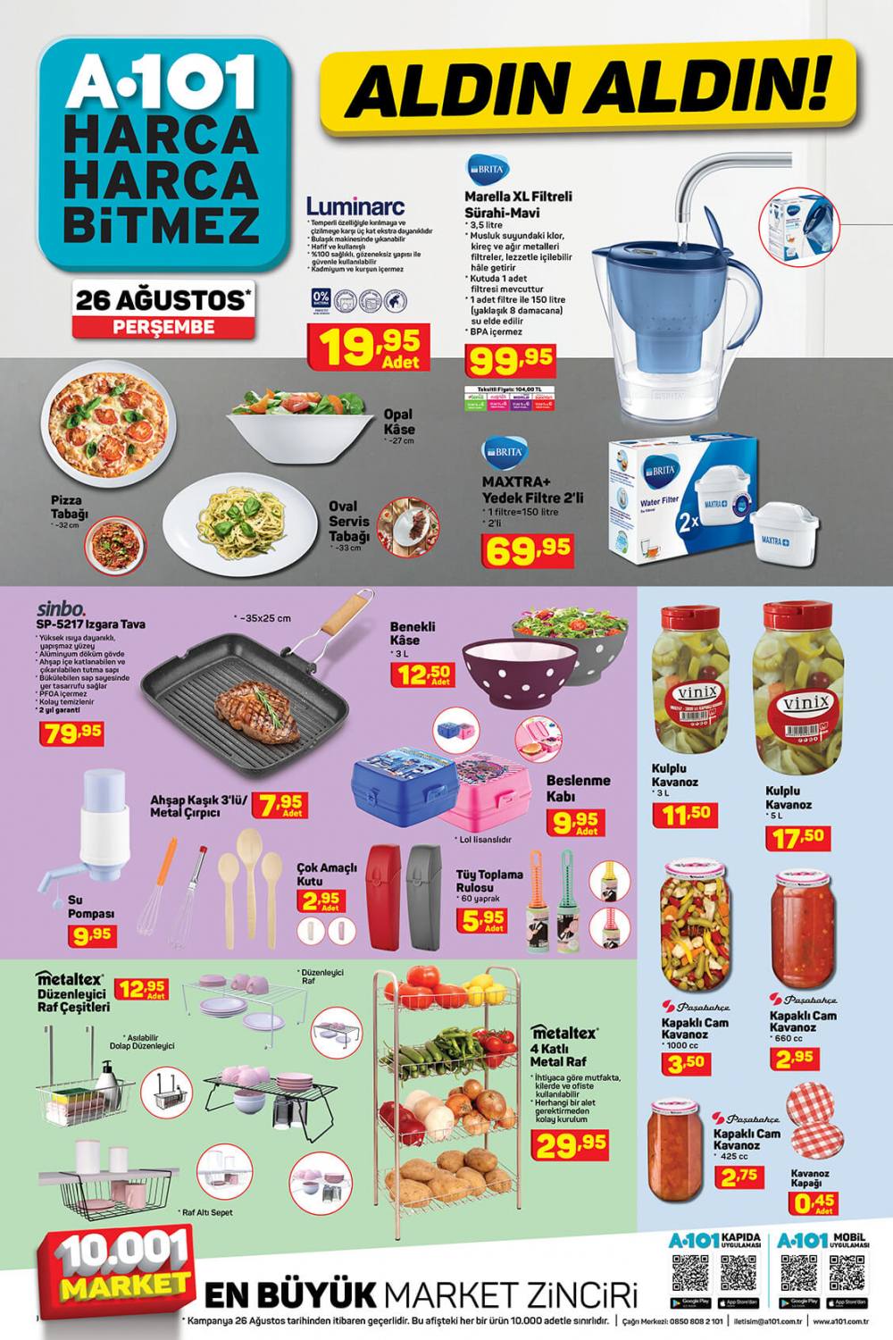 27 Ağustos A101 kataloğu | Büyük ve küçük teknolojik aletler, okul araç ve gereçleri, ev aletleri en uygun fiyatlarla A101'de! 5