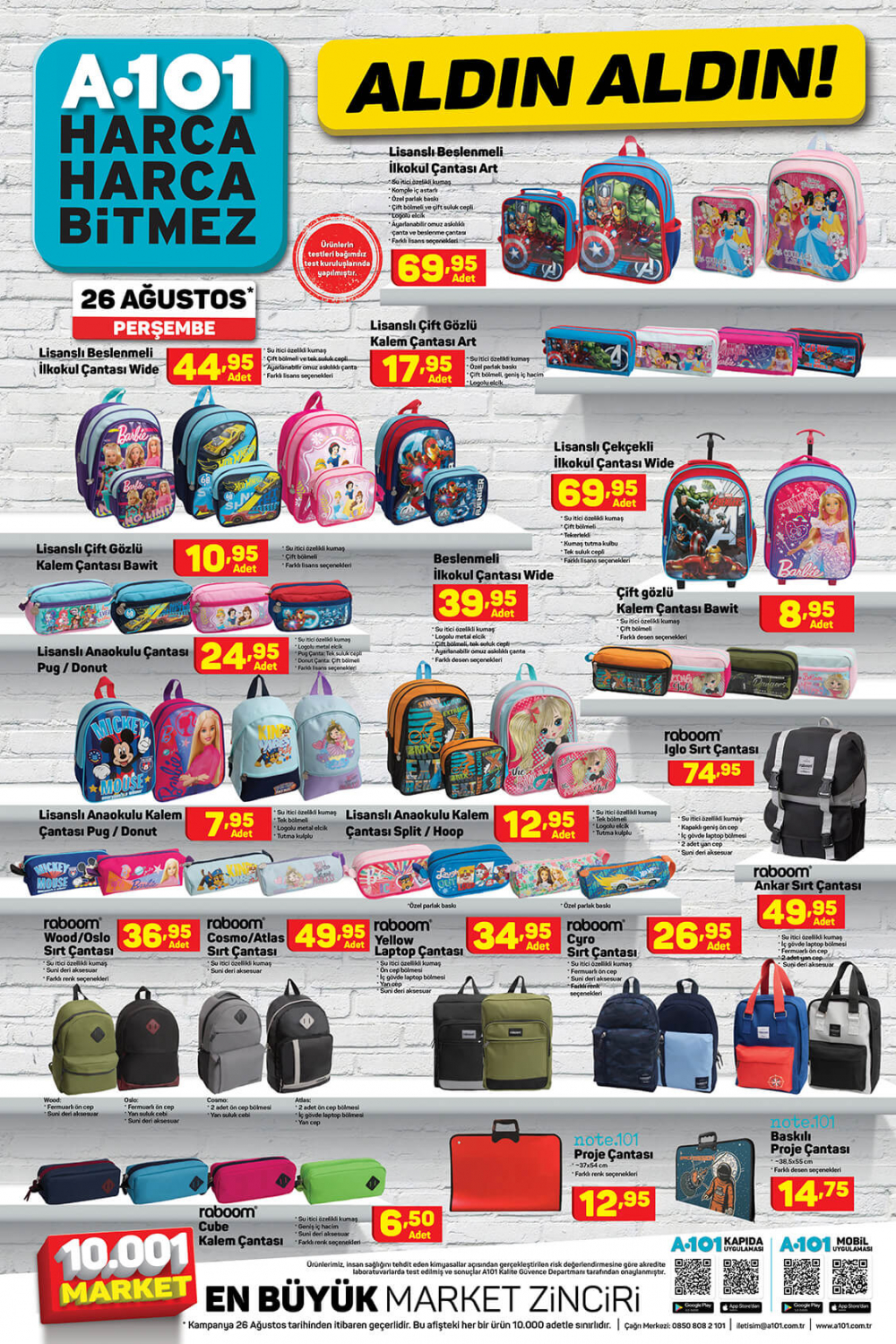 27 Ağustos A101 kataloğu | Büyük ve küçük teknolojik aletler, okul araç ve gereçleri, ev aletleri en uygun fiyatlarla A101'de! 6