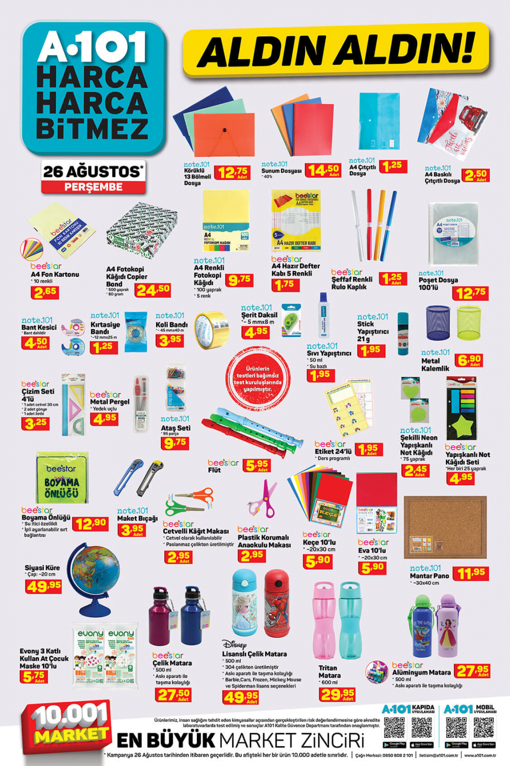27 Ağustos A101 kataloğu | Büyük ve küçük teknolojik aletler, okul araç ve gereçleri, ev aletleri en uygun fiyatlarla A101'de! 7