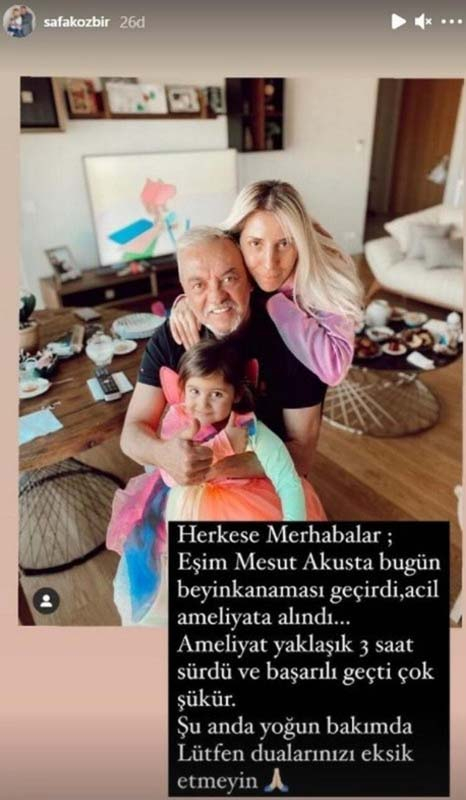 Beyin kanaması geçirerek hayranlarını korkutan Mesut Akusta'dan sevindiren haber! Eşi Şafak Özbir son durumu paylaştı! Gözlerini açar açmaz bakın ne yaptı 4