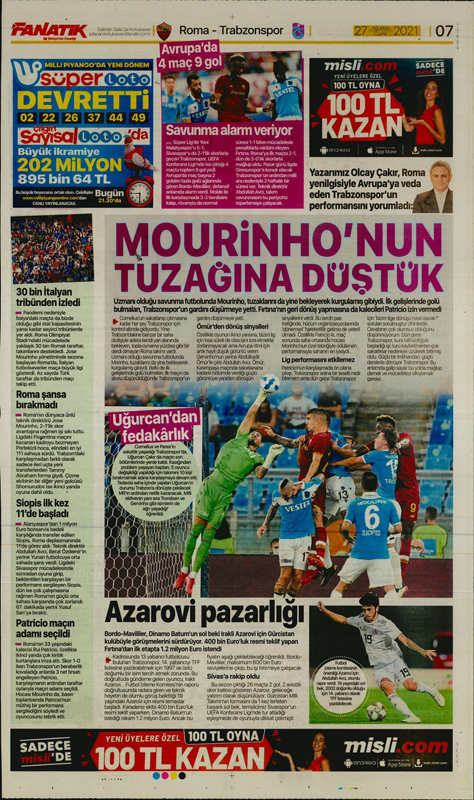 27 Ağustos 2021 Cuma günün spor manşetleri | Cimbom ve Kanarya turladı, Sivas ve Trabzon veda etti! 33