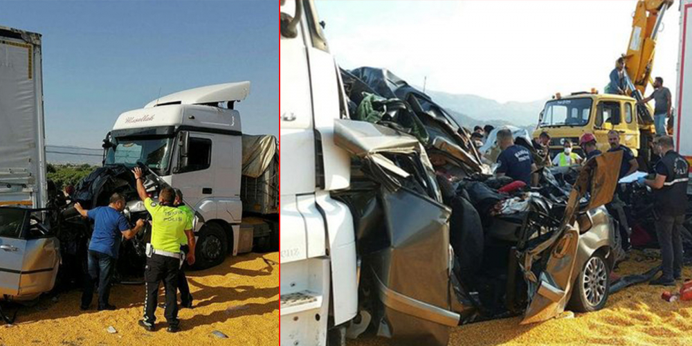 Katliam gibi kaza! 3 TIR ile 2 otomobilin karıştığı kazada ölü ve yaralılar var! 5