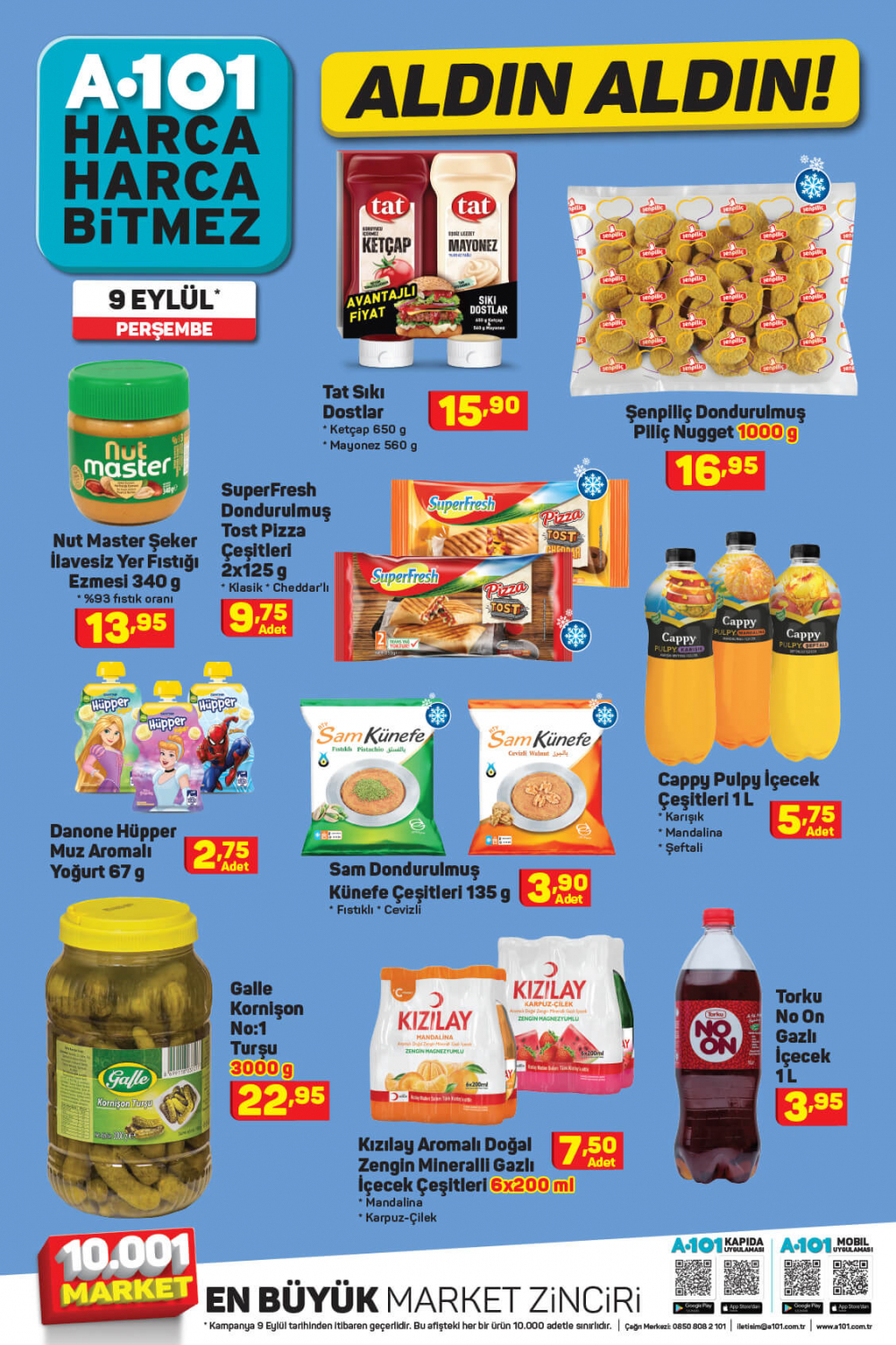 15 Eylül A101 kataloğu | Büyük ve küçük teknolojik ve ev aletlerinden, beyaz eşyalara, bahçe ekipmanlarından oyuncaklara en uygun fiyatlar A101'de! 2