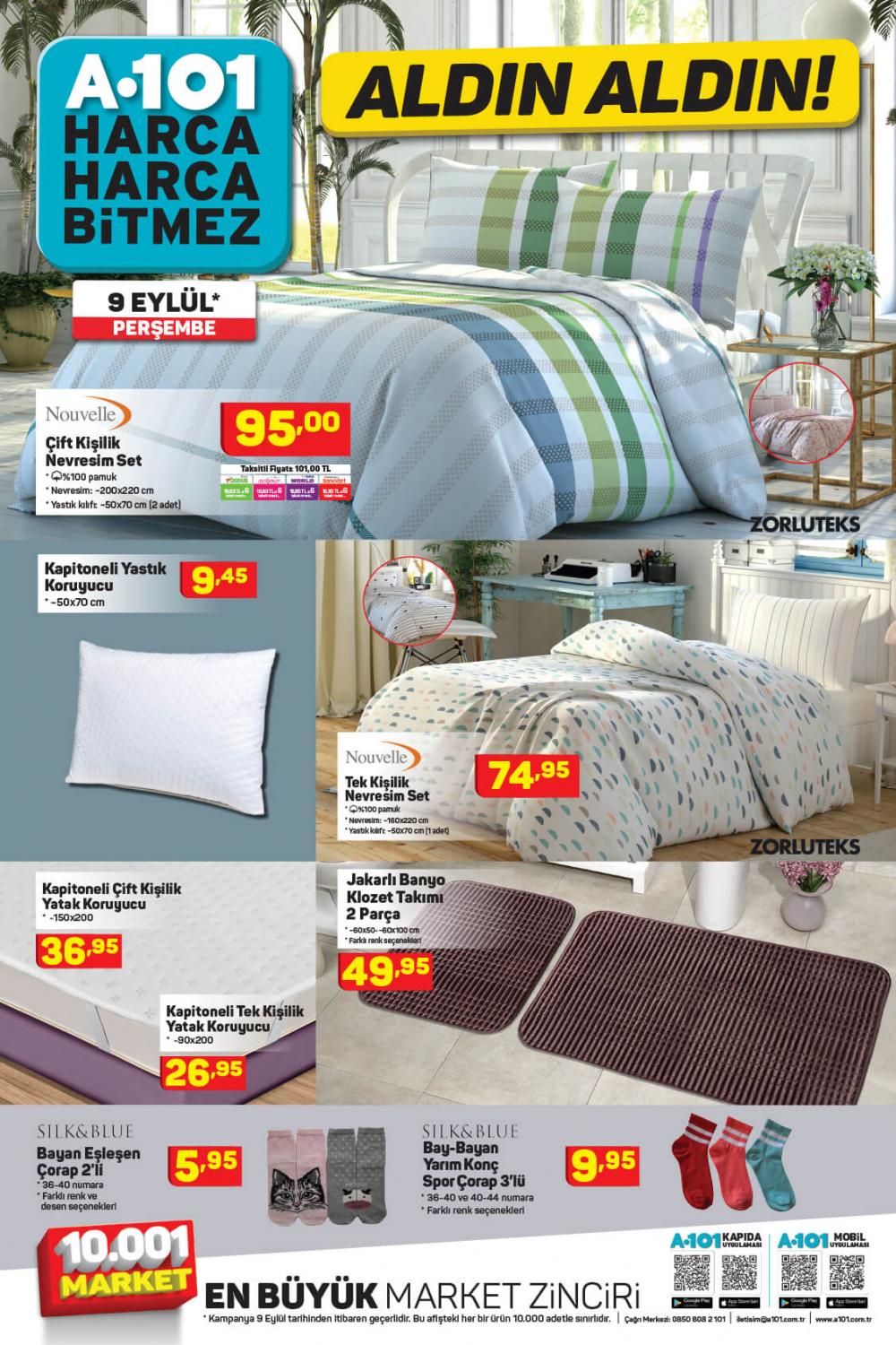 15 Eylül A101 kataloğu | Büyük ve küçük teknolojik ve ev aletlerinden, beyaz eşyalara, bahçe ekipmanlarından oyuncaklara en uygun fiyatlar A101'de! 7