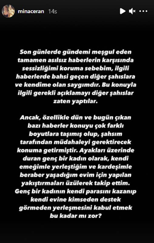 Bensu Soral'ın eşi Hakan Baş ile aşk yaşadığı iddia edilen Mina Ceran sessizliğini bozdu! "Kabul etmek bu kadar mı zor?" 3