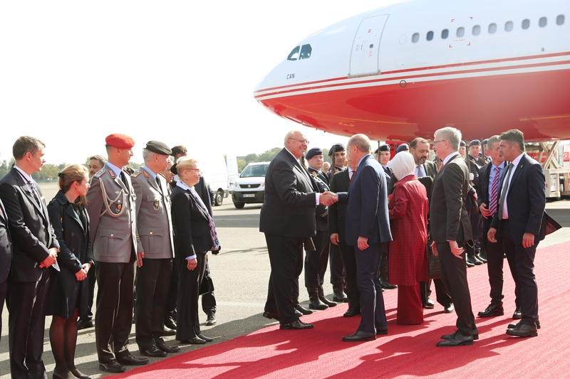 Erdoğan Almanya'da böyle karşılandı 13