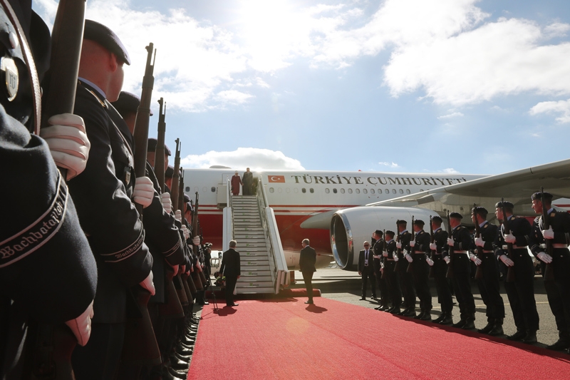 Erdoğan Almanya'da böyle karşılandı 14