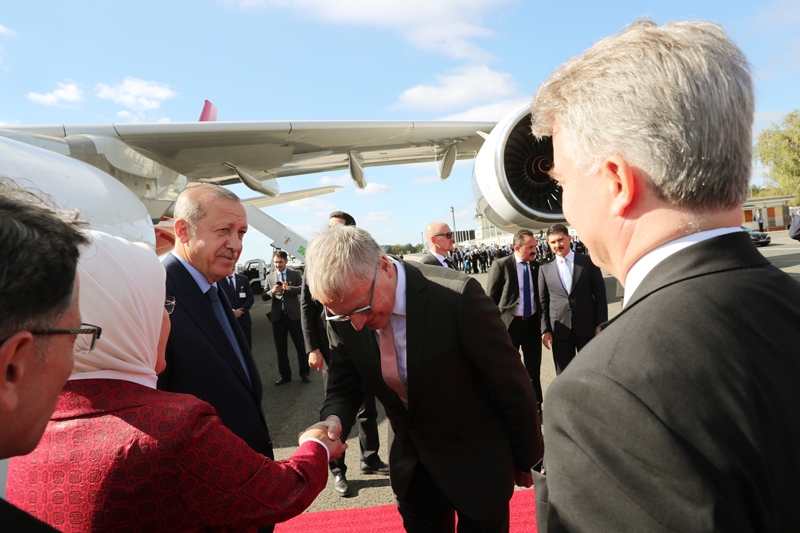 Erdoğan Almanya'da böyle karşılandı 3