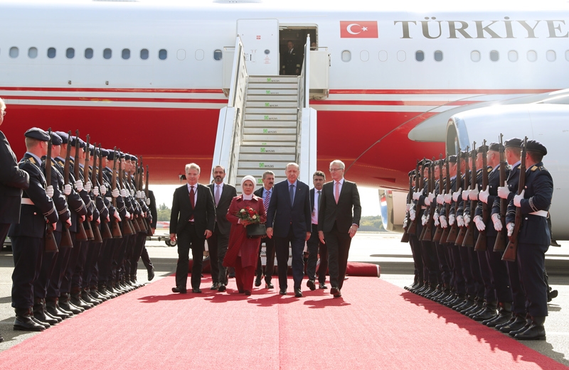 Erdoğan Almanya'da böyle karşılandı 5