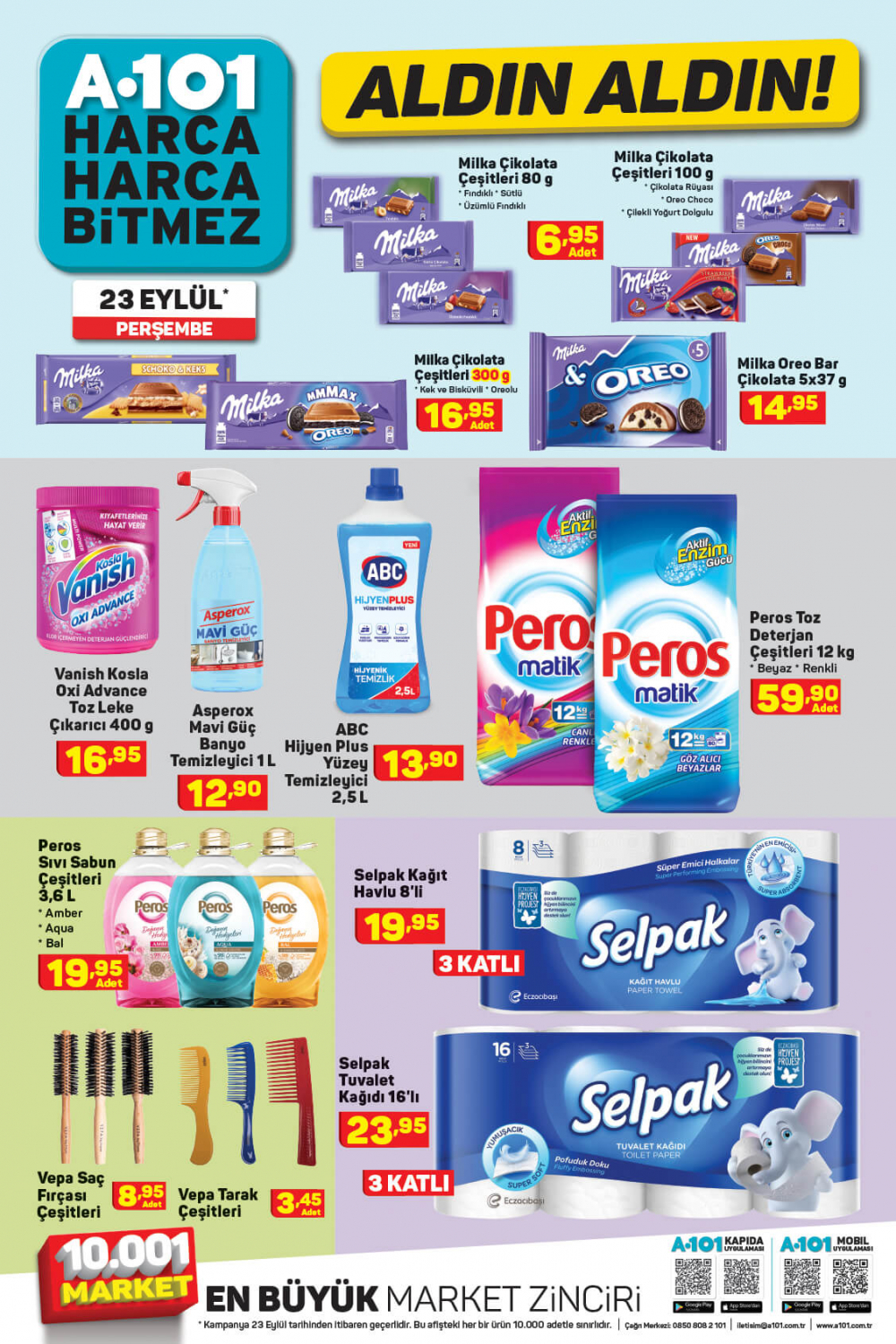 24 Eylül A101 kataloğu | Büyük ve küçük teknolojik ve ev aletlerinden, beyaz eşyalara, spor malzemelerinden en uygun fiyatlar A101'de! 3