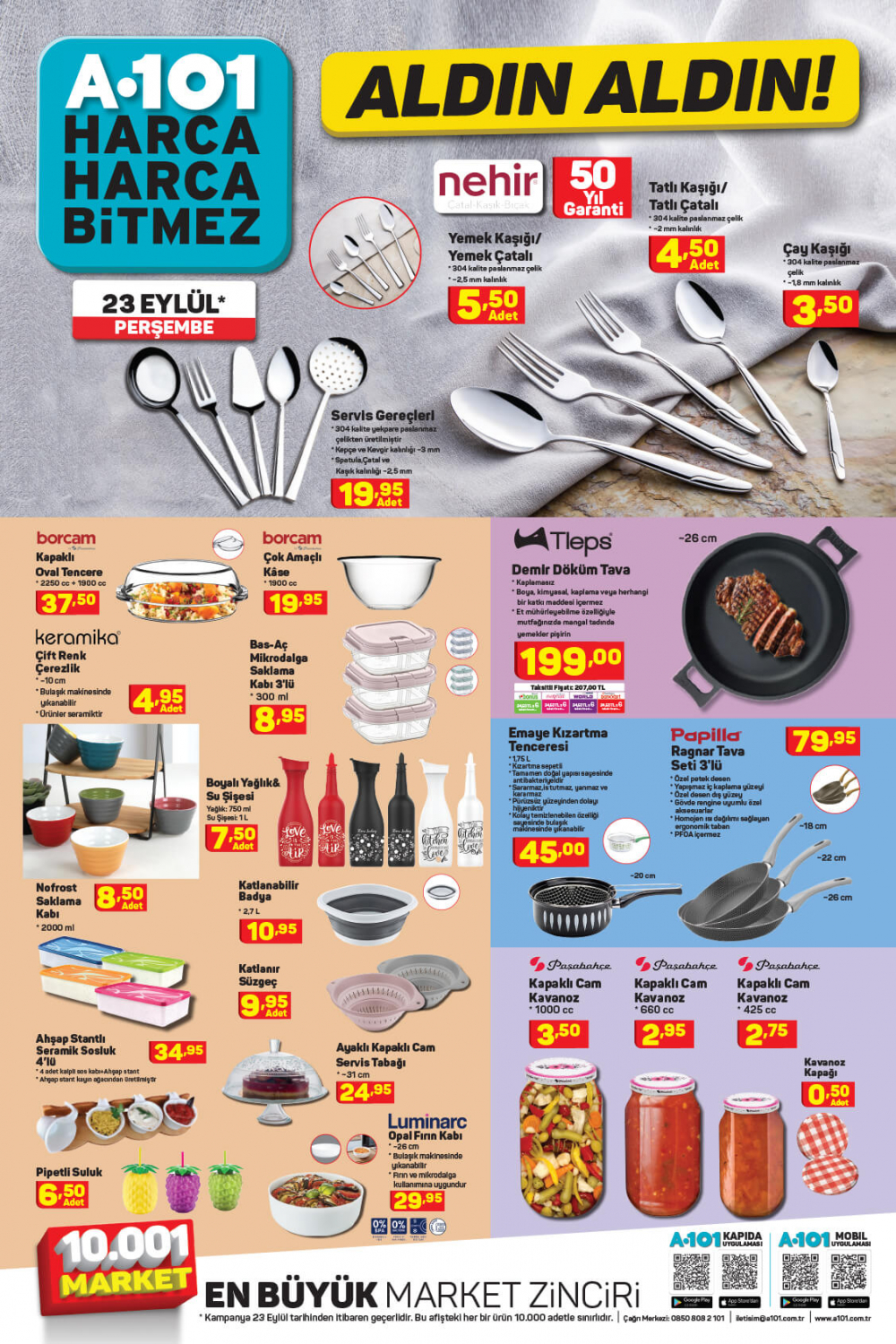 24 Eylül A101 kataloğu | Büyük ve küçük teknolojik ve ev aletlerinden, beyaz eşyalara, spor malzemelerinden en uygun fiyatlar A101'de! 5