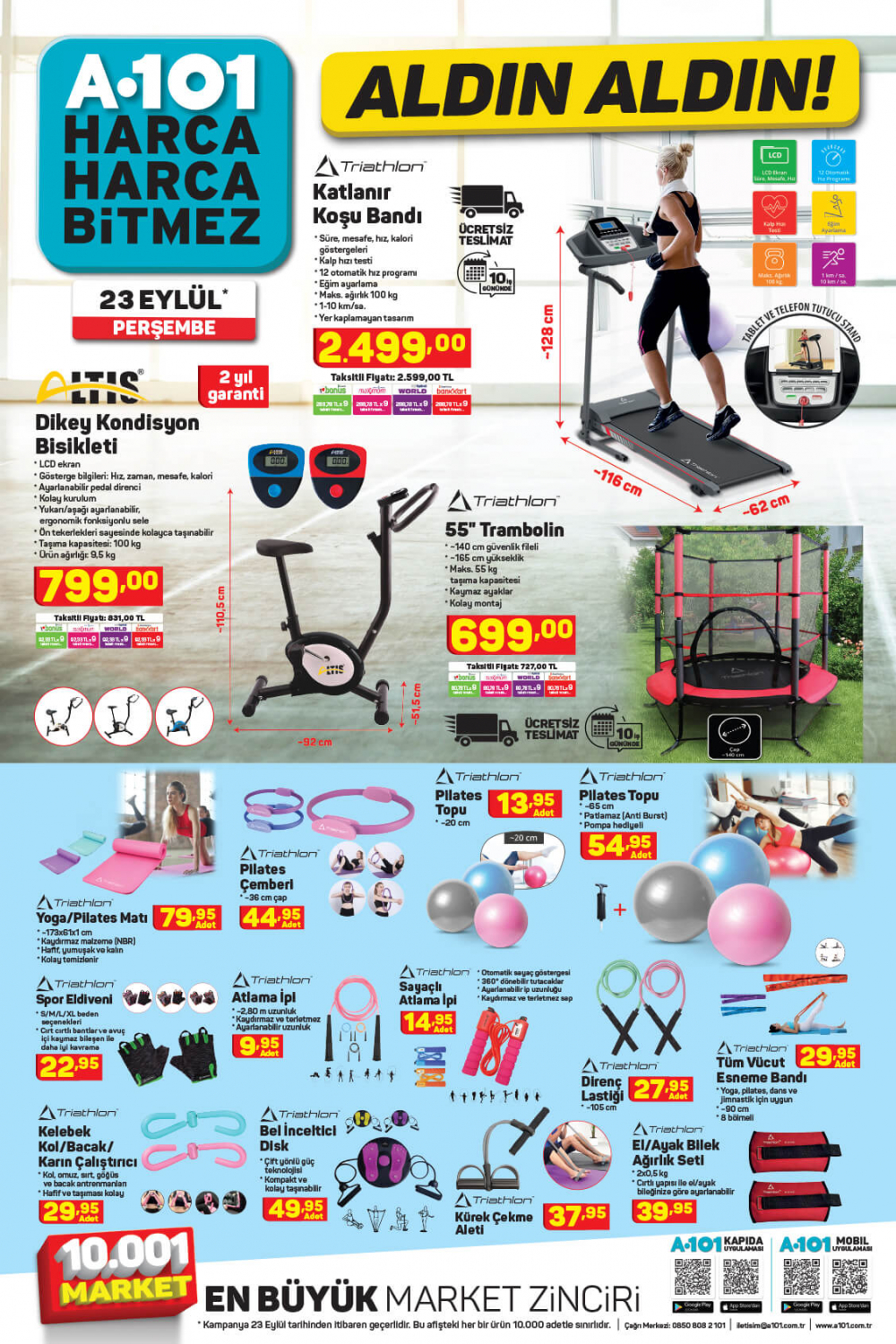 24 Eylül A101 kataloğu | Büyük ve küçük teknolojik ve ev aletlerinden, beyaz eşyalara, spor malzemelerinden en uygun fiyatlar A101'de! 6