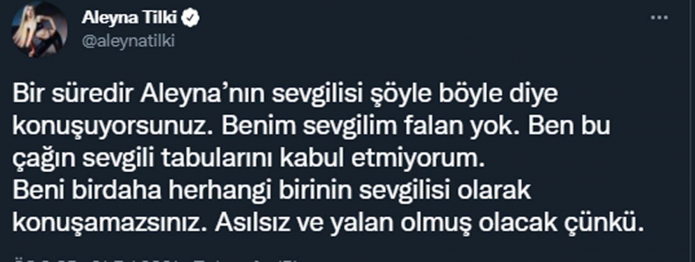 Son paylaşımıyla büyüleyen Aleyna Tilki hakkında çıkan haberlere isyanını sosyal medyadan dile getirdi! 9