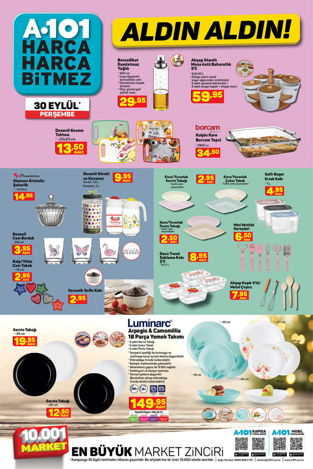 1 Ekim A101 kataloğu | Büyük ve küçük teknolojik ve ev aletlerinden, beyaz eşyalara, bahçe ekipmanlarından oyuncaklara en uygun fiyatlar A101'de! 2