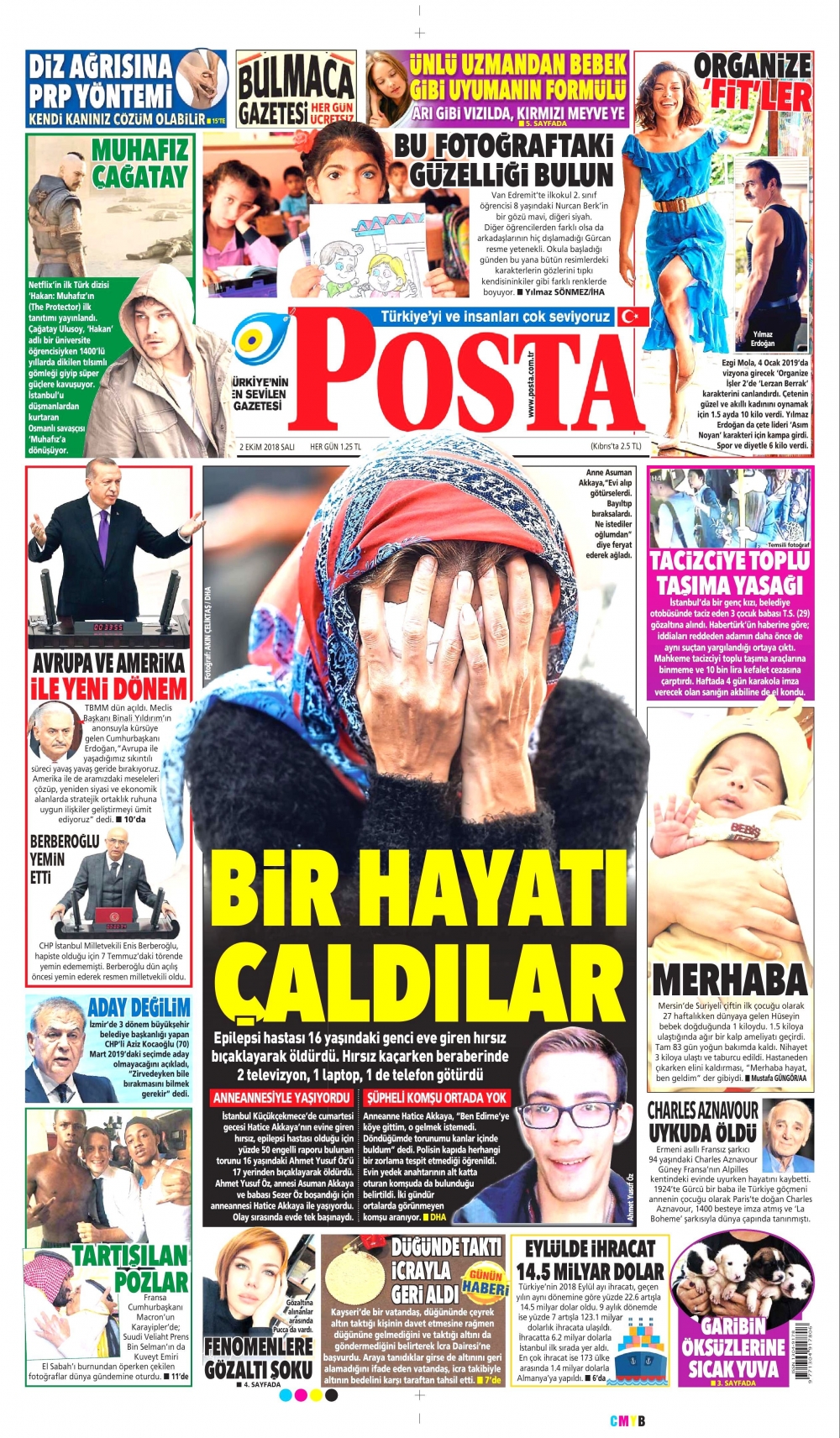 2 Ekim 2018 Salı gazete manşetleri 12