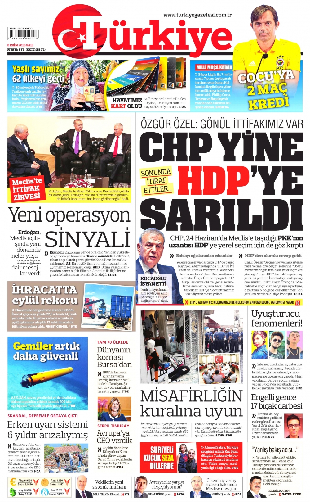 2 Ekim 2018 Salı gazete manşetleri 4
