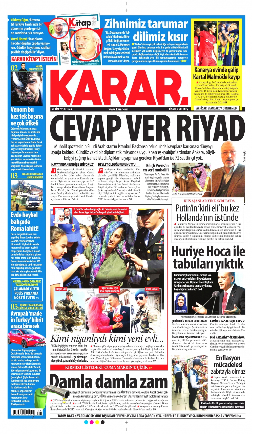 Gazeteler bugün ne yazdı? | 5 Ekim 2018 gazete manşetleri 13
