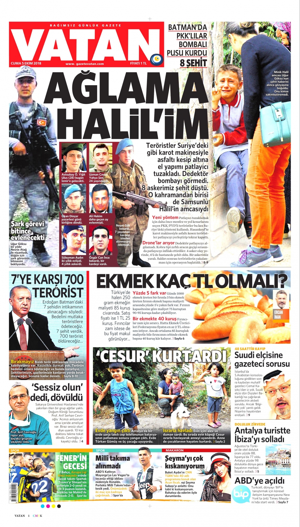 Gazeteler bugün ne yazdı? | 5 Ekim 2018 gazete manşetleri 14