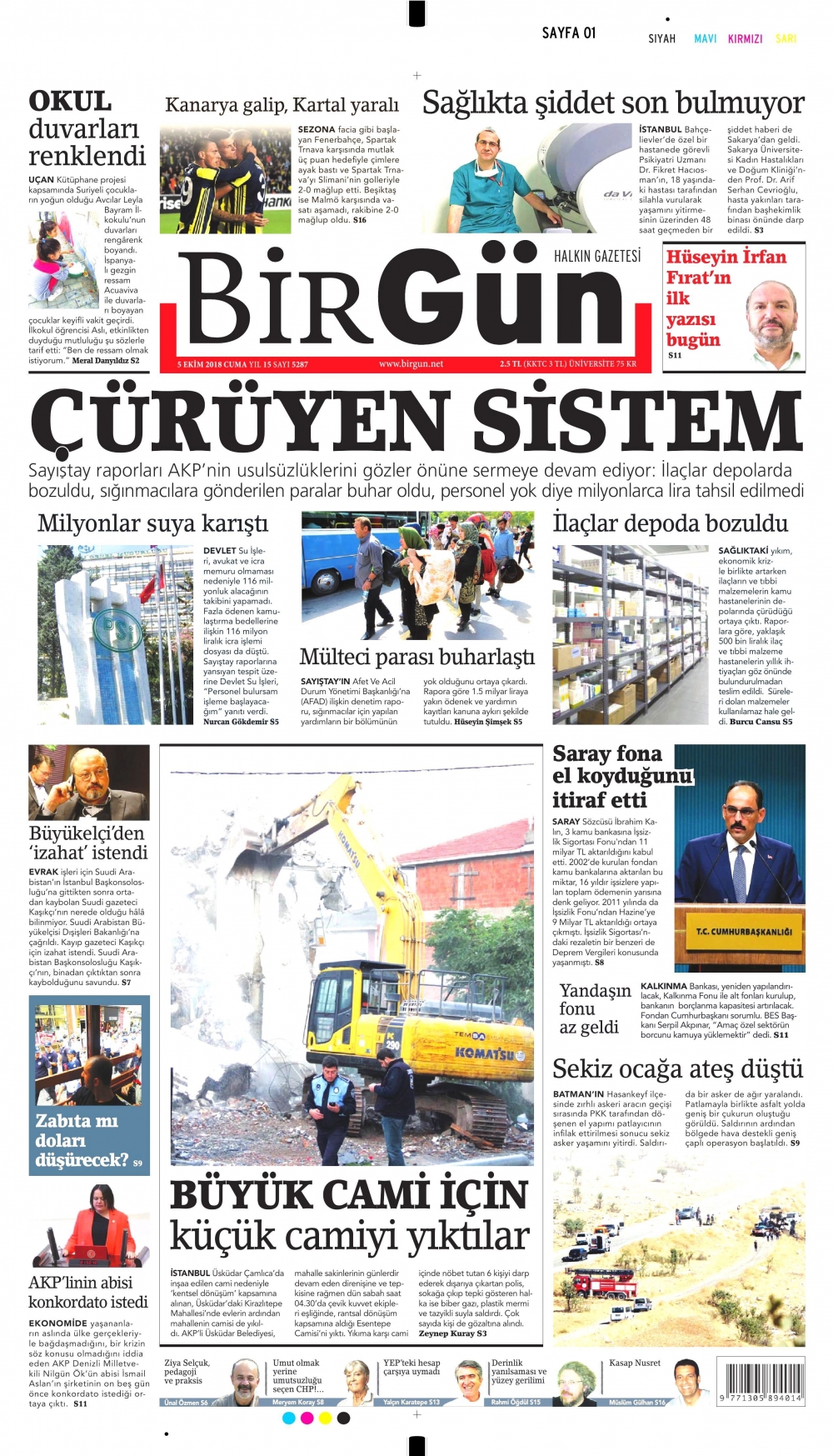 Gazeteler bugün ne yazdı? | 5 Ekim 2018 gazete manşetleri 2