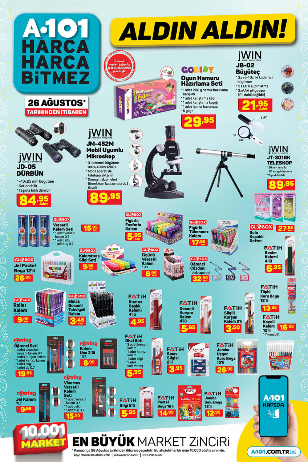 8 Ekim A101 kataloğu | Büyük ve küçük teknolojik ve ev aletlerinden, beyaz eşyalara, bahçe ekipmanlarından oyuncaklara en uygun fiyatlar A101'de! 13