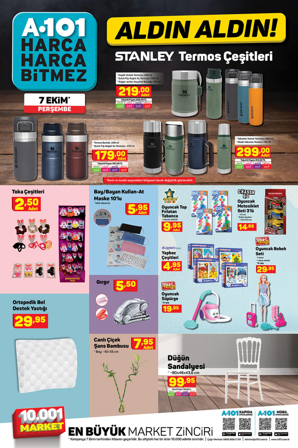8 Ekim A101 kataloğu | Büyük ve küçük teknolojik ve ev aletlerinden, beyaz eşyalara, bahçe ekipmanlarından oyuncaklara en uygun fiyatlar A101'de! 14
