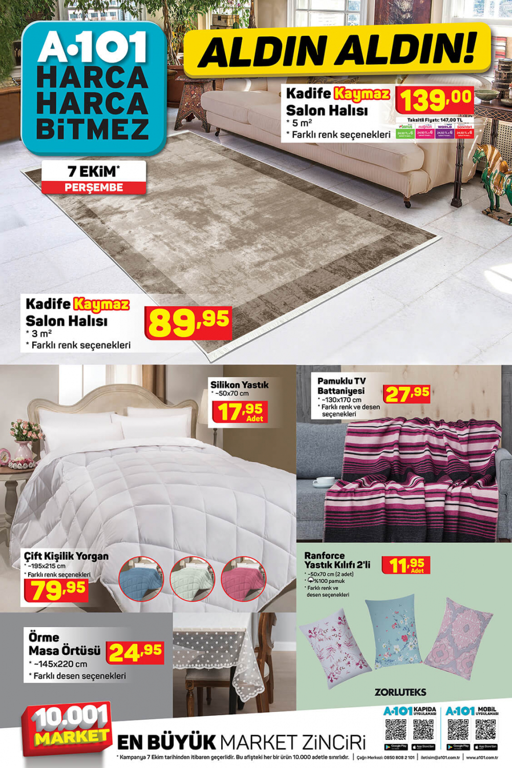 8 Ekim A101 kataloğu | Büyük ve küçük teknolojik ve ev aletlerinden, beyaz eşyalara, bahçe ekipmanlarından oyuncaklara en uygun fiyatlar A101'de! 4