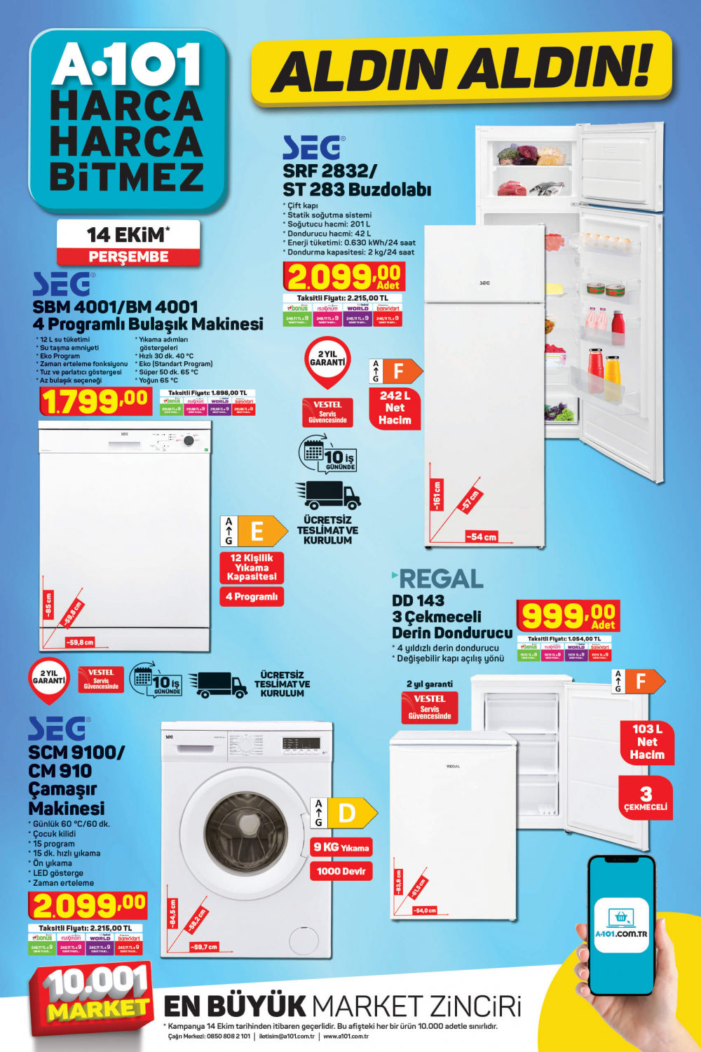22 Ekim Cuma 2021 A101 aktüel ürünler kataloğu | Büyük ve küçük teknolojik ve ev aletlerinden, beyaz eşyalara, bahçe ekipmanlarından oyuncaklara en uygun fiyatlar A101'de! 5