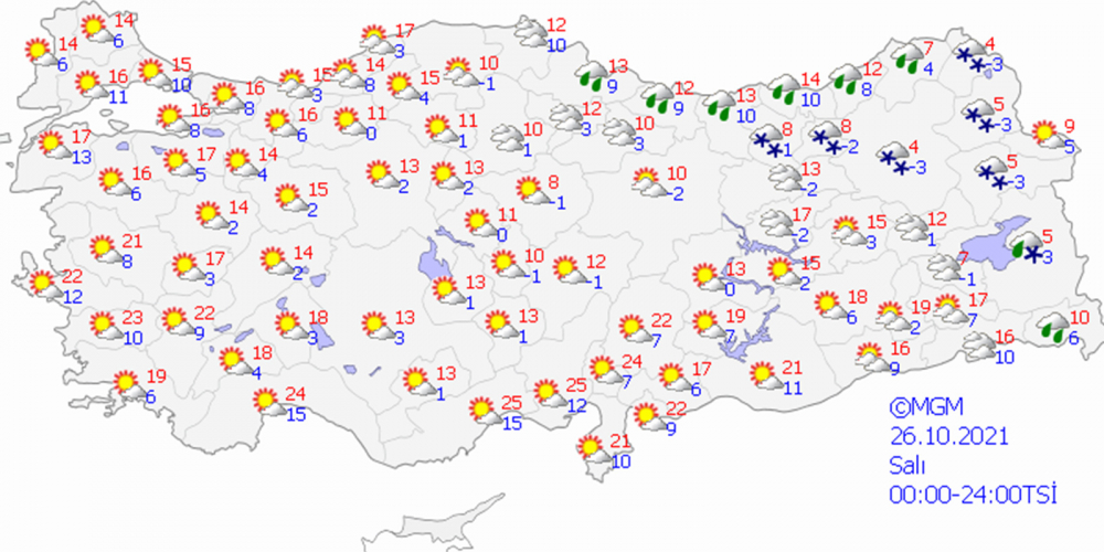 Meteoroloji il il uyardı! 24 Ekim Pazar gününe dikkat 9