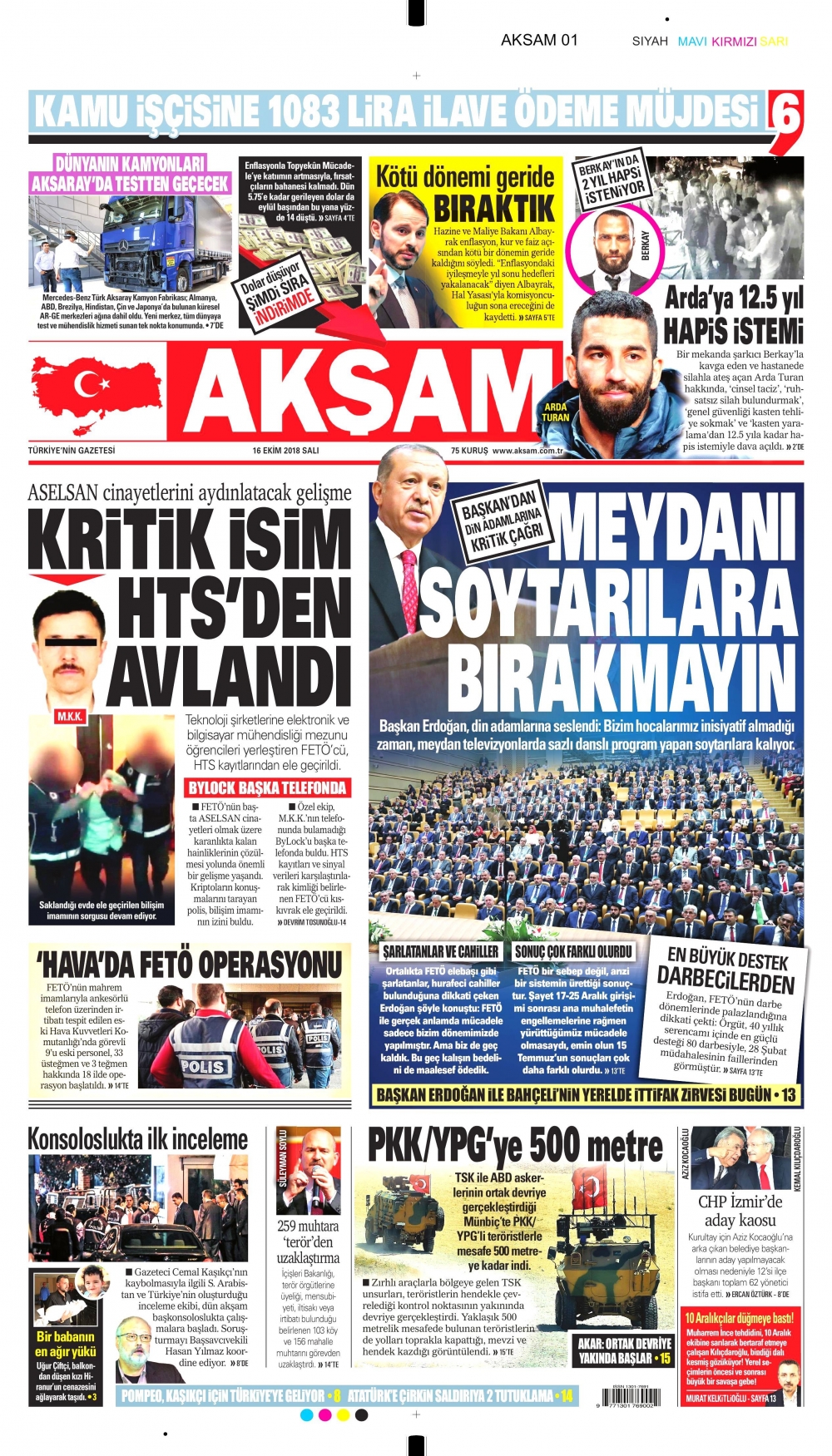 Gazeteler bugün ne yazdı? |16 Ekim 2018 gazete manşetleri 3