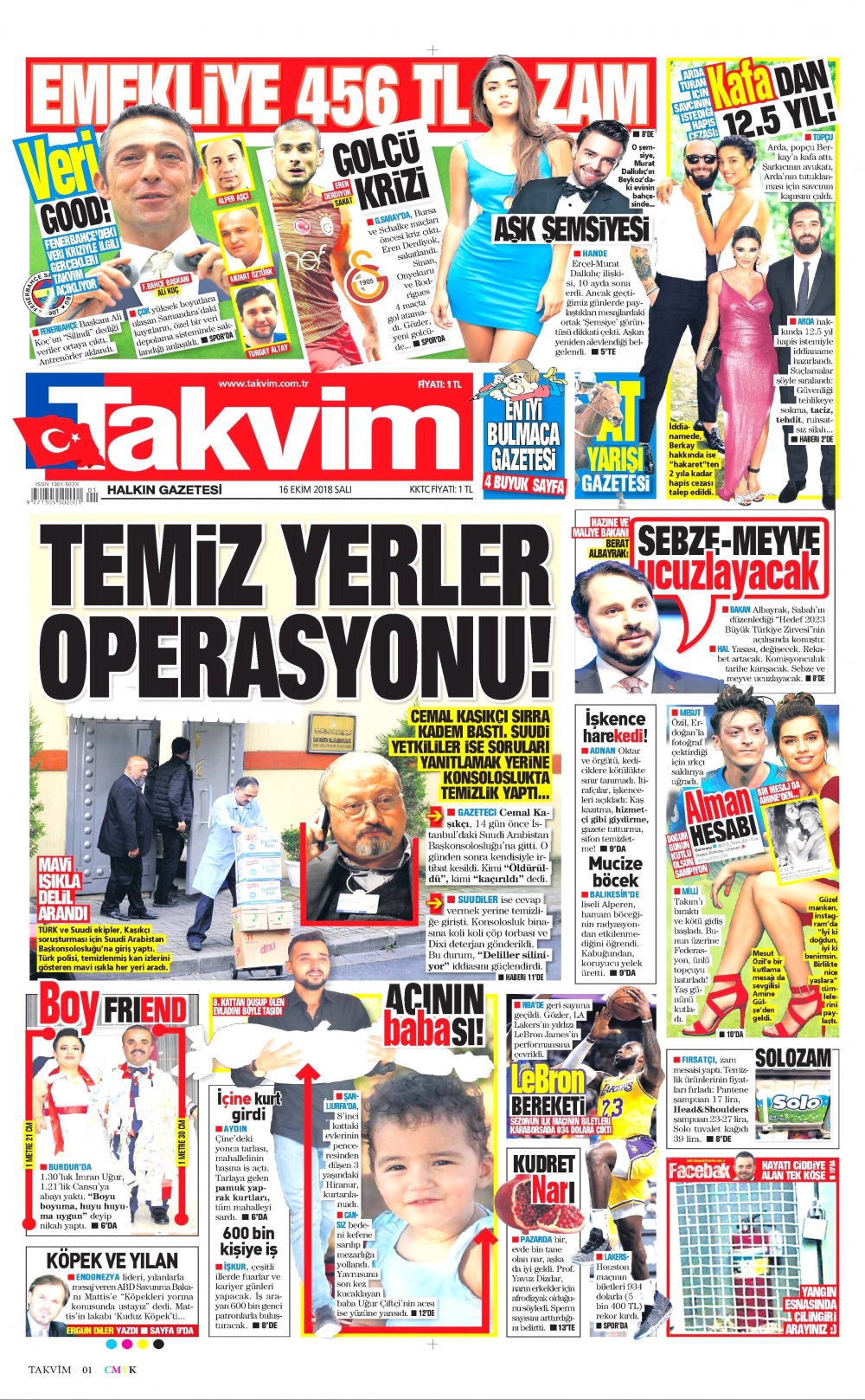 Gazeteler bugün ne yazdı? |16 Ekim 2018 gazete manşetleri 6