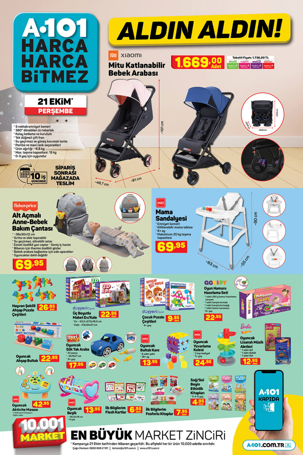 26 Ekim Salı 2021 A101 aktüel ürünler kataloğu | Büyük ve küçük teknolojik ve ev aletlerinden, beyaz eşyalara, elektrikli motordan, oyuncaklara en uygun fiyatlar A101'de! 5
