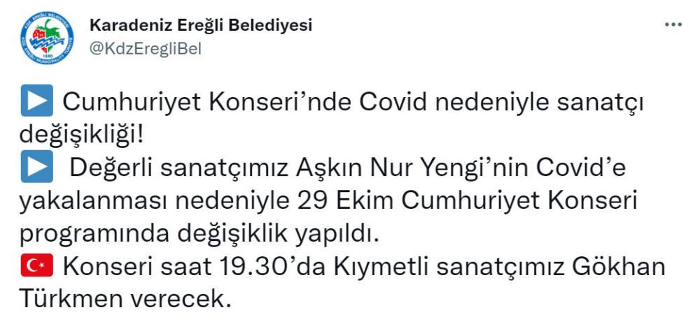 Aşkın Nur Yengi koronavirüse yakalandı! Belediye duyurdu: Konserde değişikliğe gidildi 5