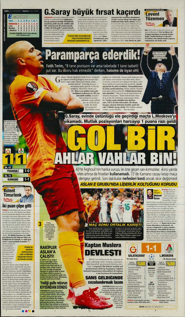 5 Kasım 2021 Cuma günün spor manşetleri | Galatasaray lider, Fenerbahçe galip! 16