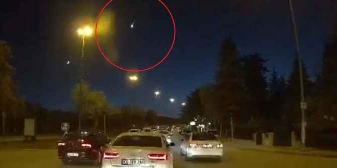 Ankara'da görülen ışık hüzmesi şaşkınlık yarattı! Akıllara "Ankara'ya meteor mu düştü?" sorusu geldi