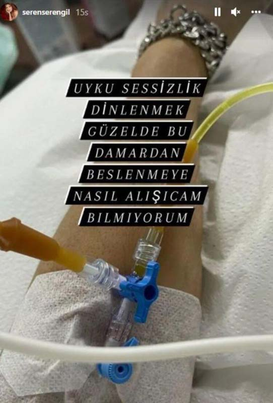 Damardan beslendiğini açıklayan Seren Serengil, tüm gününü serum alarak geçiyor! "Nasıl alışacağım?" 6